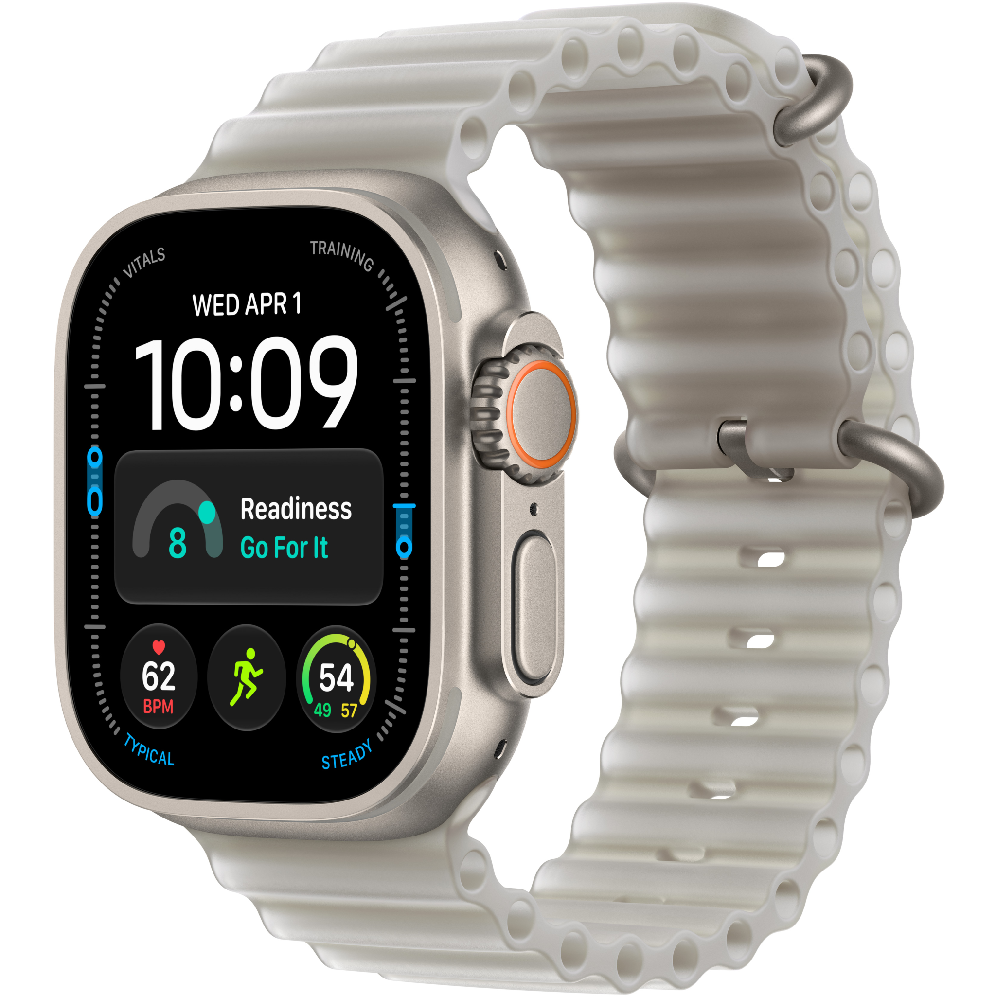Apple Watch Ultra 4 GPS+Cell. 49mm Nat. Tit. Translucent Gray Ocean Band