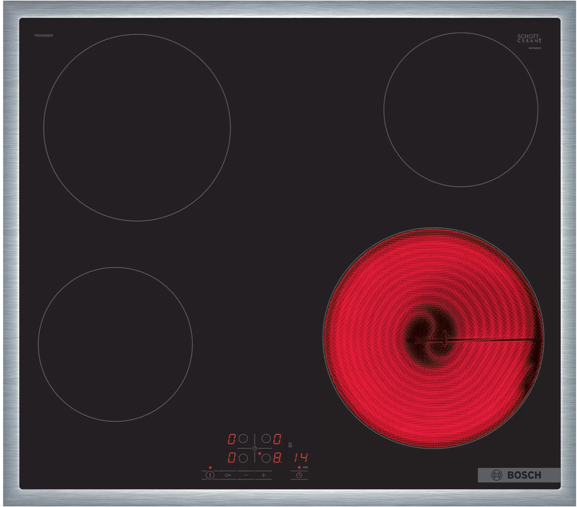 Bosch PKE645BB2E glaskeramisk kogeplade