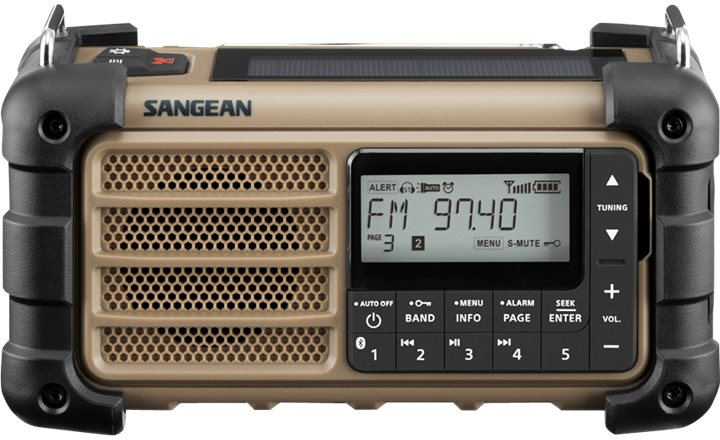 Sangean MMR-99 multi-powered radio dessert tan
