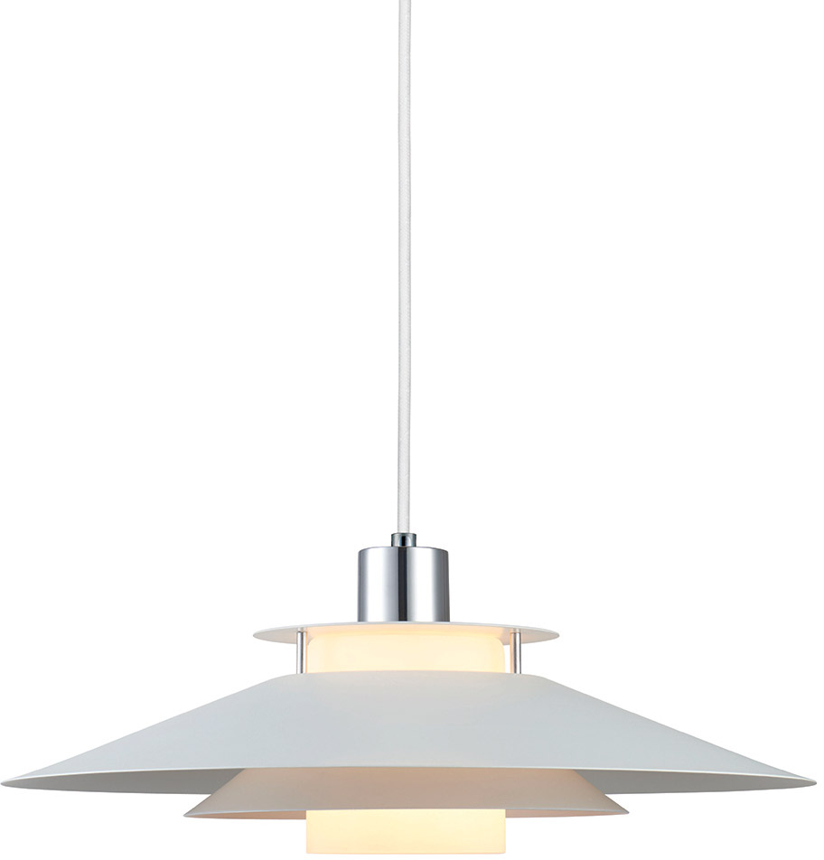 Halo Design Rivoli Ø40 hvid/krom pendel