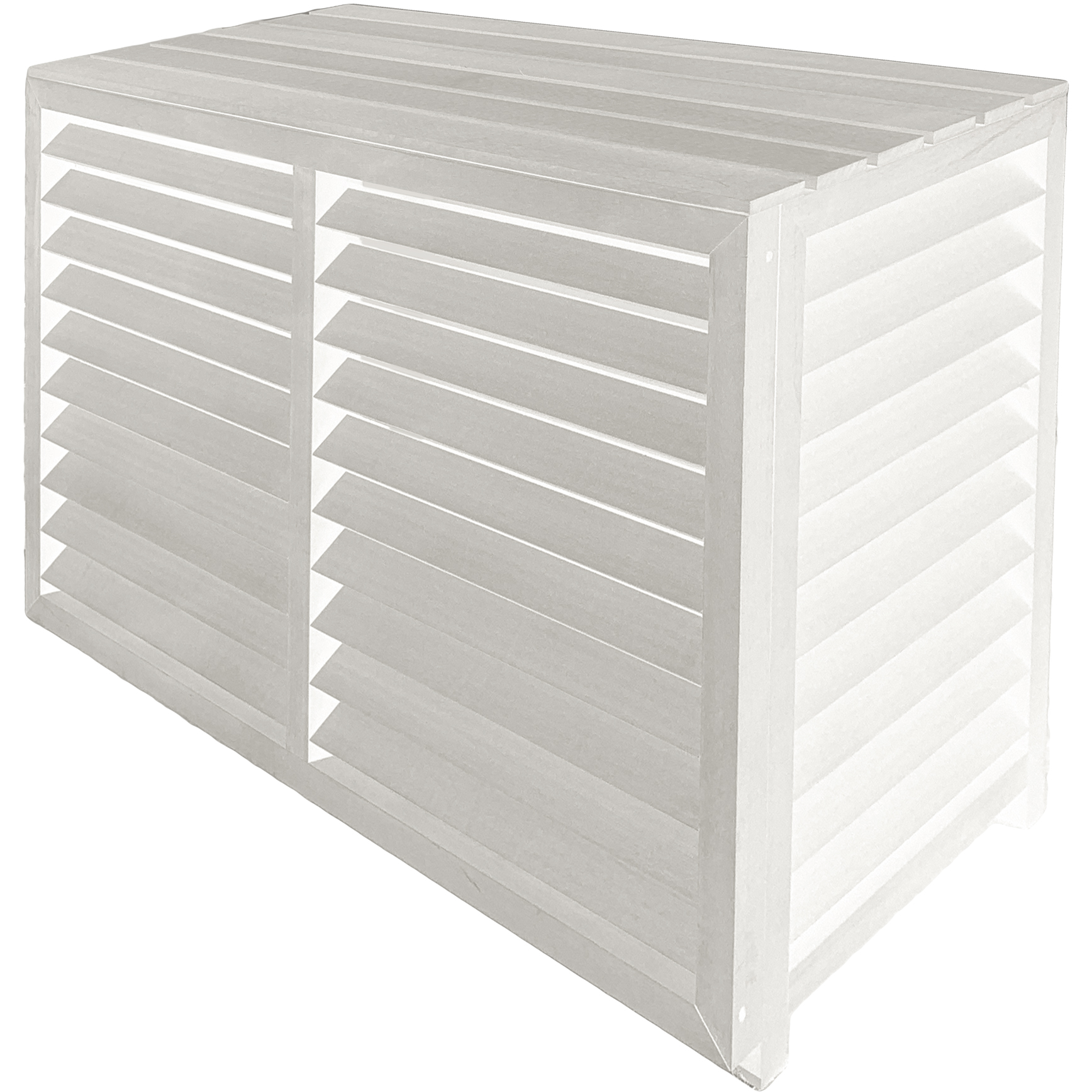Klimabrands Outdoor cover composite varmepumpeskjuler hvid