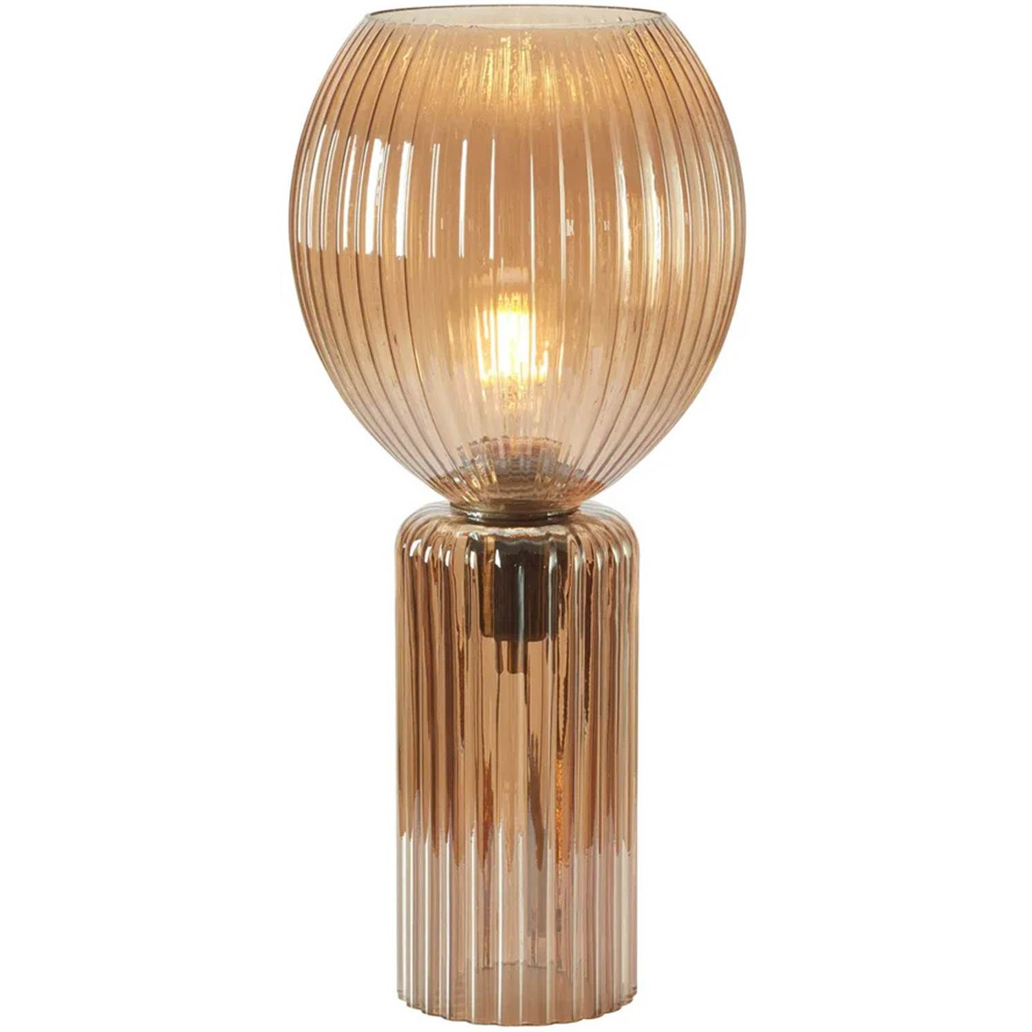 Markslöjd Toulipa ravfarvet bordlampe